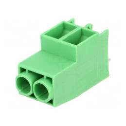 Regletă de conexiuni PCB 90° 6,35mm 2 piste 41A | Electronic-mag.ro | Componente Electronice