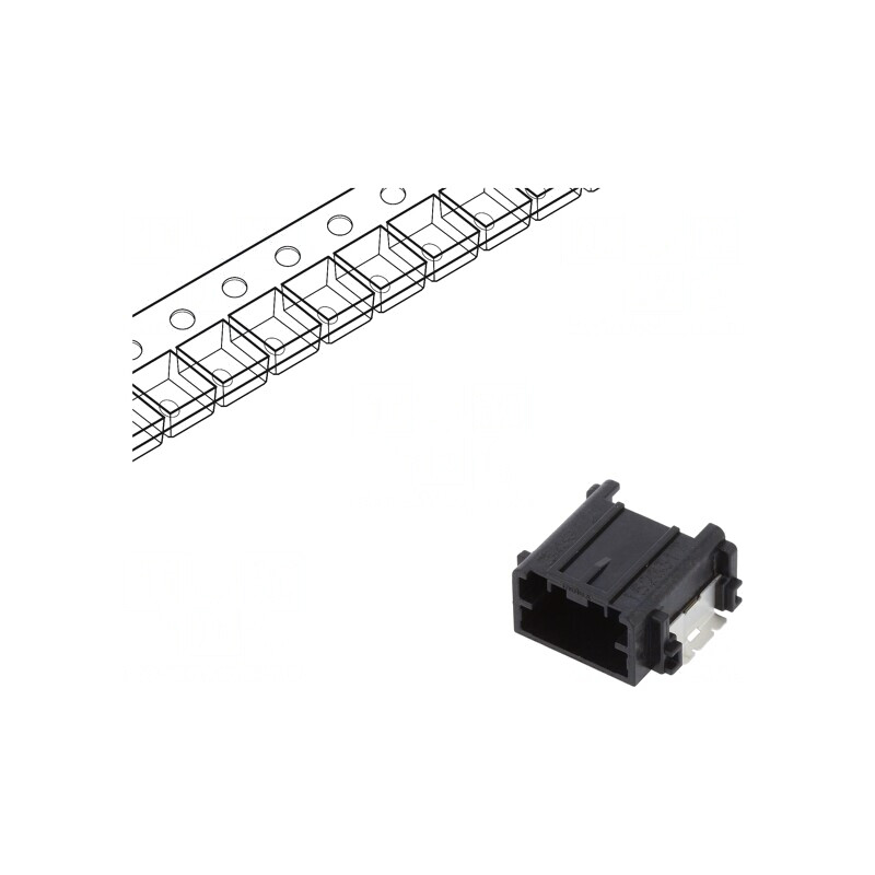 Conector Automotive Mini50 Tată Soclu PCB 4 PIN SMT | Electronic-mag.ro | Componente Electronice