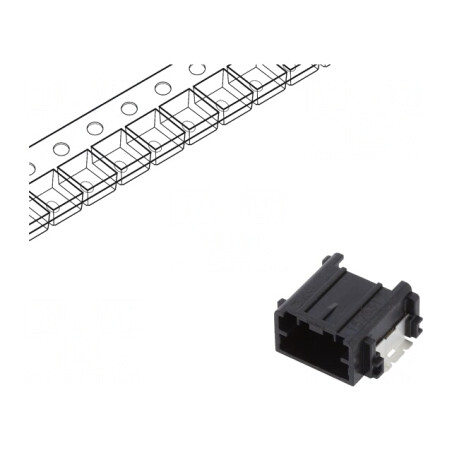 Conector Automotive Mini50 Tată Soclu PCB 4 PIN SMT | Electronic-mag.ro | Componente Electronice