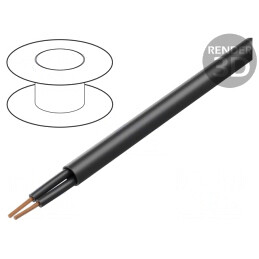 Cablu electric neecranat 2x1,5mm2 600V 1kV negru | Electronic-mag.ro | Componente Electronice