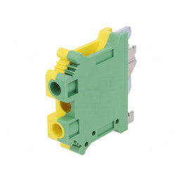 Conector de Șine 0.2-10mm² 2 Borne Galben-Verde | Electronic-mag.ro | Componente Electronice