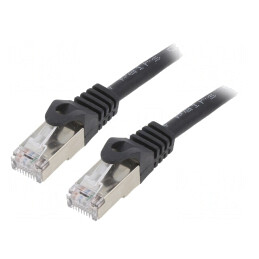 Patch Cord Ethernet Negru 3m RJ45 Cat6 | Electronic-mag.ro | Componente Electronice