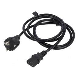 Cablu Alimentare 1,8m IEC C13 Mama PVC 3x0,75mm2 | Electronic-mag.ro | Componente Electronice