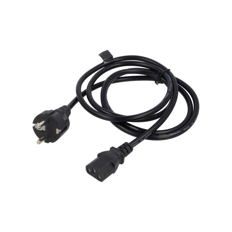 Cablu Alimentare 1,8m IEC C13 Mama PVC 3x0,75mm2 | Electronic-mag.ro | Componente Electronice