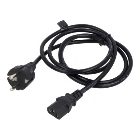 Cablu Alimentare 1,8m IEC C13 Mama PVC 3x0,75mm2 | Electronic-mag.ro | Componente Electronice