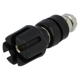 Soclu Banană 4mm 30A Negru Nichelat | Electronic-mag.ro | Componente Electronice