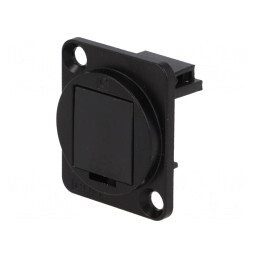 Capac de protecție negru metalic XLR 19x24mm | Electronic-mag.ro | Componente Electronice