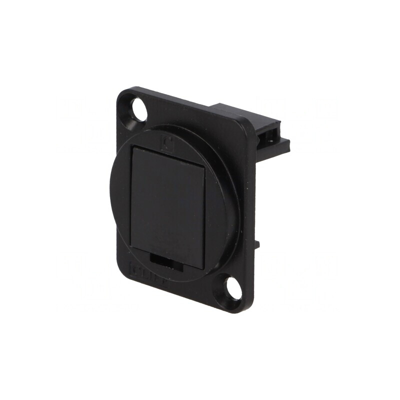 Capac de protecție negru metalic XLR 19x24mm | Electronic-mag.ro | Componente Electronice
