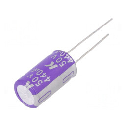 Condensator Polimeric Low ESR 440uF 50V THT | Electronic-mag.ro | Componente Electronice