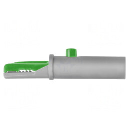Bornă crocodil verde 6A 70VDC max.6mm | Electronic-mag.ro | Componente Electronice