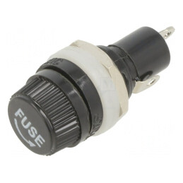 Soclu Siguranțe Cilindrice 5mm 10A Pe Panou | Electronic-mag.ro | Componente Electronice