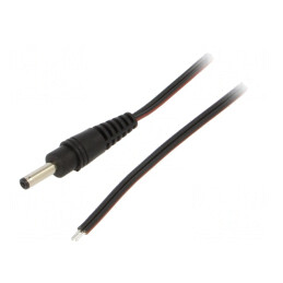 Cablu Alimentare DC 3,5/1,3 Negru 0,5m | Electronic-mag.ro | Componente Electronice