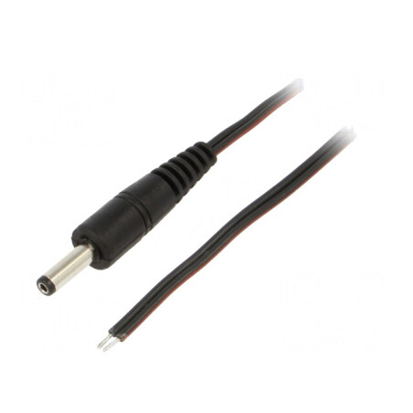 Cablu Alimentare DC 4.0/1.7 Negru 0.5m | Electronic-mag.ro | Componente Electronice
