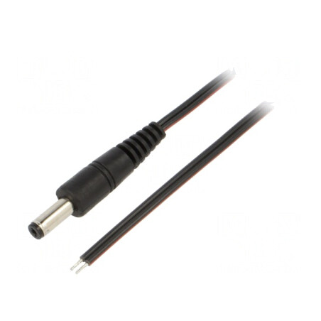 Cablu Alimentare DC 4,8/1,7mm Negru 0,5m | Electronic-mag.ro | Componente Electronice