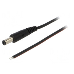 Cablu Alimentare DC 5,5/1,7 mm Negru 0,5m | Electronic-mag.ro | Componente Electronice