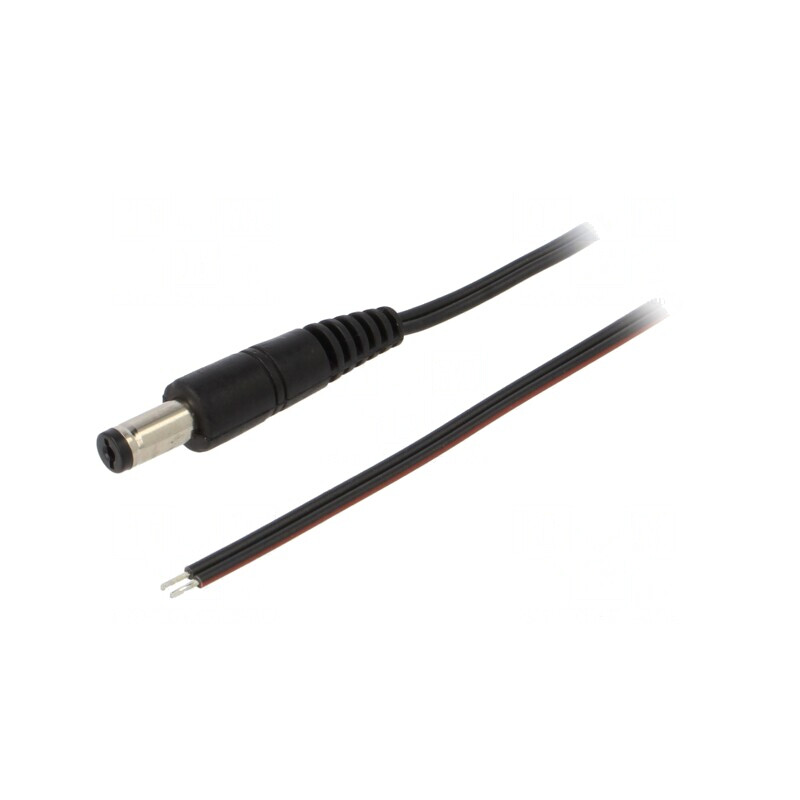 Cablu Alimentare DC 5,5/1,7 mm Negru 0,5m | Electronic-mag.ro | Componente Electronice