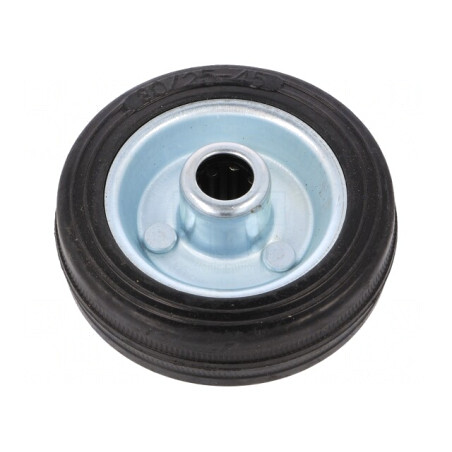Roată de Transport 80mm 50kg Guma Duritate 80 Shore | Electronic-mag.ro | Componente Electronice
