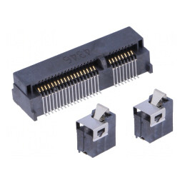 Conector PCI Express Mini Orizontal SMT Aurit 52 Pinuri | Electronic-mag.ro | Componente Electronice