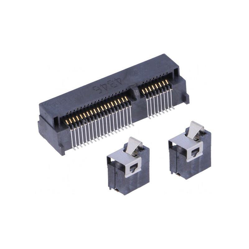 Conector PCI Express Mini Orizontal SMT Aurit 52 Pinuri | Electronic-mag.ro | Componente Electronice
