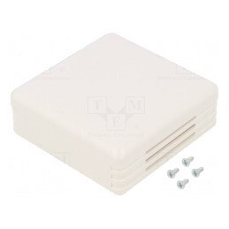 Carcasă alarmă ABS albă 71x71x27mm SENSES | Electronic-mag.ro | Componente Electronice