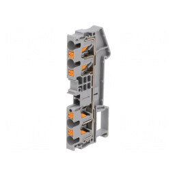 Terminal de Îmbinare Șine 0,2-6mm2 4 Borne Gri Push-In | Electronic-mag.ro | Componente Electronice