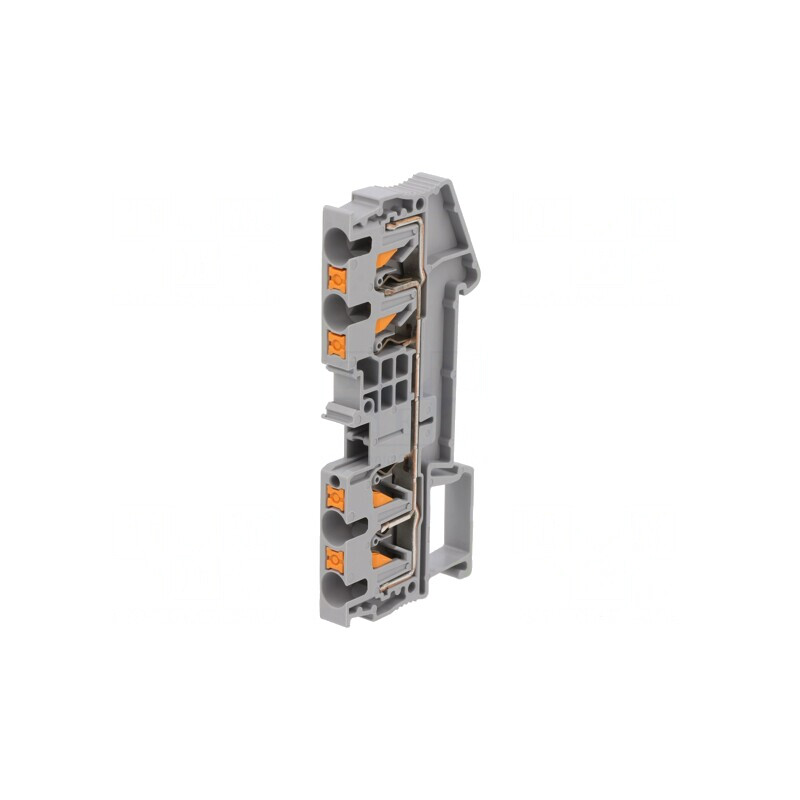 Terminal de Îmbinare Șine 0,2-6mm2 4 Borne Gri Push-In | Electronic-mag.ro | Componente Electronice