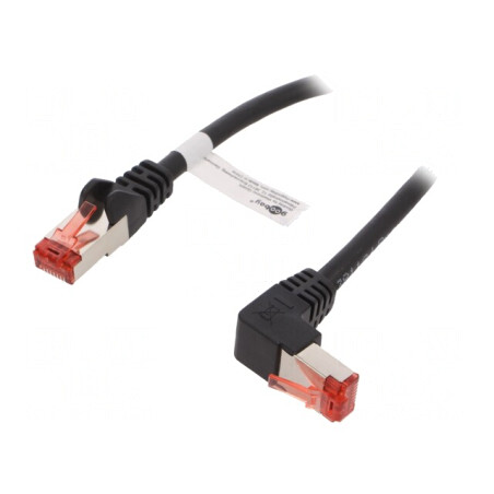 Cablu Patch Cord S/FTP Cat6 Negru 1m | Electronic-mag.ro | Componente Electronice