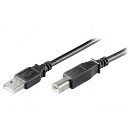 Cablu USB 2.0 A-B 1.8m Negru | Electronic-mag.ro | Componente Electronice