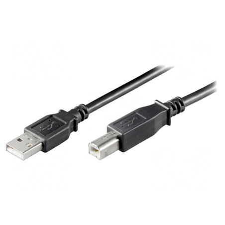 Cablu USB 2.0 A-B 1.8m Negru | Electronic-mag.ro | Componente Electronice