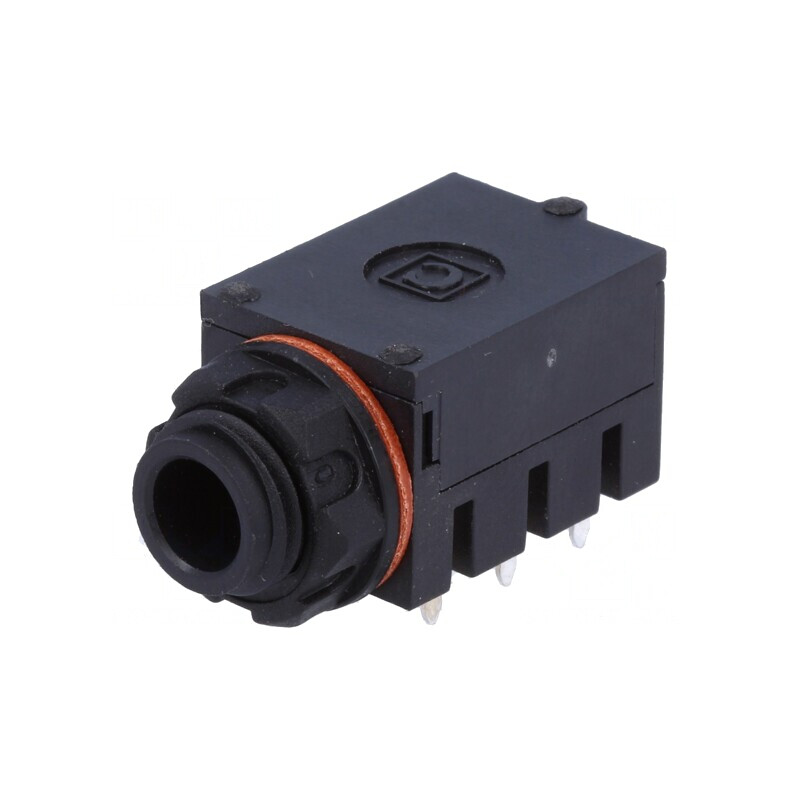 Soclu Jack 6,3mm Mamă Stereo Etanș cu Piuliță Hexagonală | Electronic-mag.ro | Componente Electronice