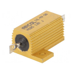 Rezistor bobinat cu radiator 12Ω 25W ±5% | Electronic-mag.ro | Componente Electronice