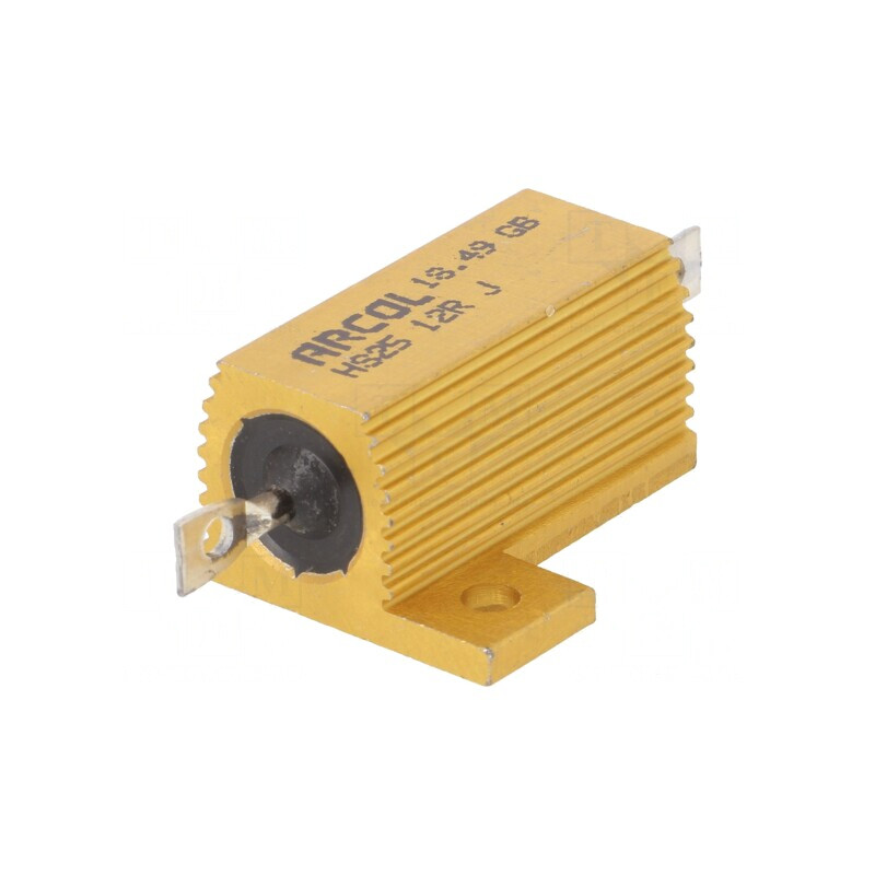 Rezistor bobinat cu radiator 12Ω 25W ±5% | Electronic-mag.ro | Componente Electronice