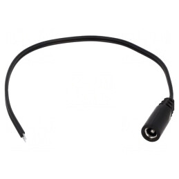 Cablu Alimentare DC 5,5/2,5mm 0,2m Negru | Electronic-mag.ro | Componente Electronice