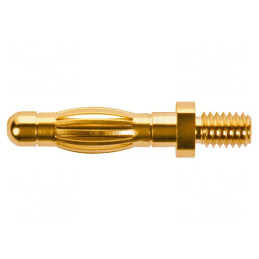 Mufă banană 4mm aurit înşurubare | Electronic-mag.ro | Componente Electronice