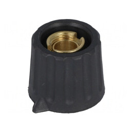 Buton Rotativ Negru cu Indicator 6mm Ø20x17mm | Electronic-mag.ro | Componente Electronice