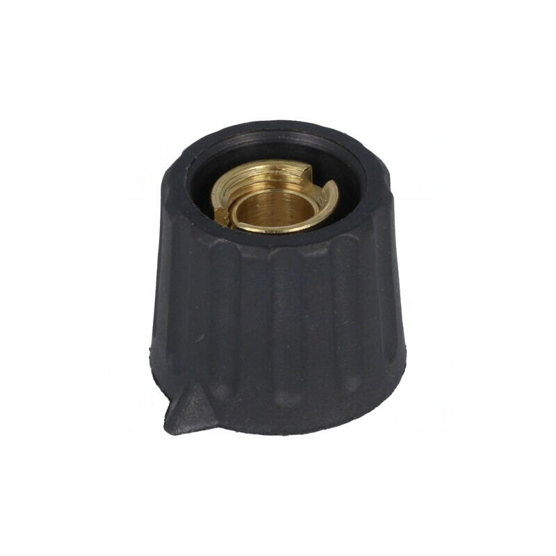 Buton Rotativ Negru cu Indicator 6mm Ø20x17mm | Electronic-mag.ro | Componente Electronice