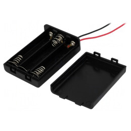 Suport Baterii AAA R3 cu Cabluri 150mm | Electronic-mag.ro | Componente Electronice