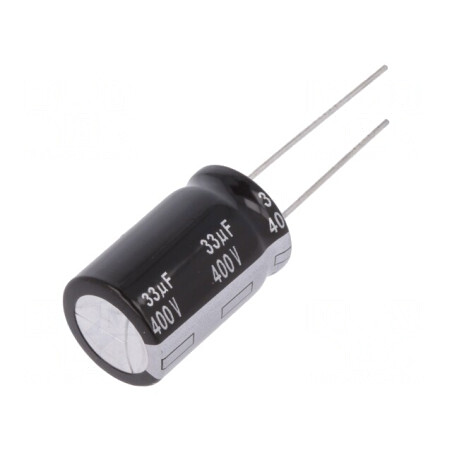 Condensator Electrolitic THT 33uF 400V 16x25mm 20% 5000h | Electronic-mag.ro | Componente Electronice