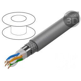 Cablu Ethernet Industrial HELUKAT 200 SF/UTP Cat5e 4x2x24AWG | Electronic-mag.ro | Componente Electronice