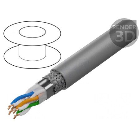 Cablu Ethernet Industrial HELUKAT 200 SF/UTP Cat5e 4x2x24AWG | Electronic-mag.ro | Componente Electronice