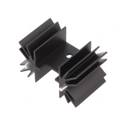 Radiator negru extrudat 25mmx41.6mm TO218/TO220/TO247 | Electronic-mag.ro | Componente Electronice