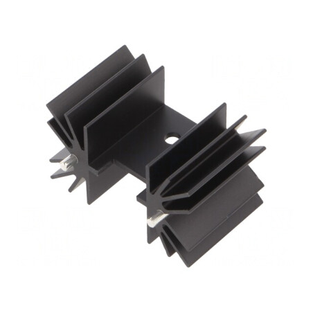 Radiator negru extrudat 25mmx41.6mm TO218/TO220/TO247 | Electronic-mag.ro | Componente Electronice
