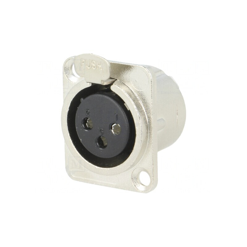 Soclu XLR Mamă 3 Pinuri Metalic Argintiu | Electronic-mag.ro | Componente Electronice Soclu XLR Mamă 3 Pinuri Metalic Argintiu | Electronic-mag.ro | Componente Electronice