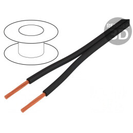 Cablu Flexibil 2x0,75mm2 Cu PVC Negru 1kV