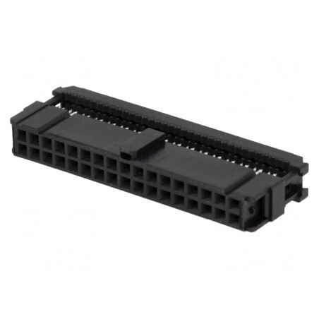 Mufă IDC Mamă 34 PIN Aurită Neagră pentru Cablu-Bandă | Electronic-mag.ro | Componente Electronice