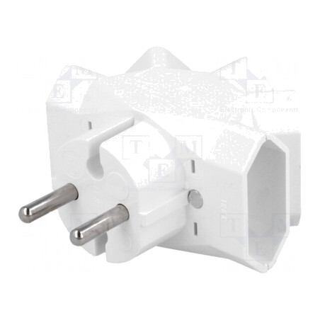 Conector Alimentare AC Spliter 2P 250V 6A Plat | Electronic-mag.ro | Componente Electronice