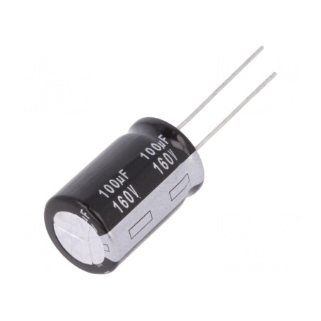 Condensator Electrolitic THT 100uF 160V 16x25mm ±20% | Electronic-mag.ro | Componente Electronice