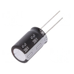 Condensator Electrolitic THT 47uF 350VDC 16x25mm | Electronic-mag.ro | Componente Electronice