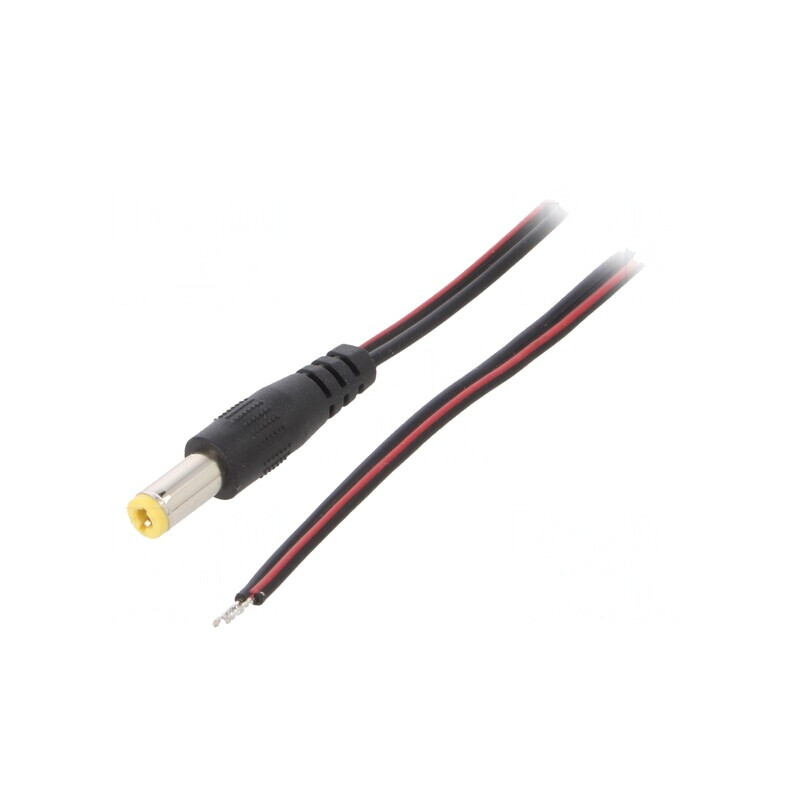 Cablu Alimentare DC 5,5/2,5mm Negru 0,8m | Electronic-mag.ro | Componente Electronice
