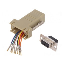 Adaptor D-Sub 9 pini la RJ45 | Electronic-mag.ro | Componente Electronice